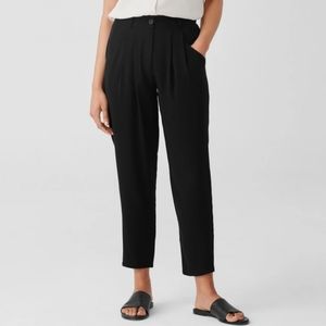 Eileen Fisher Silk Georgette Crepe Carrot Pant